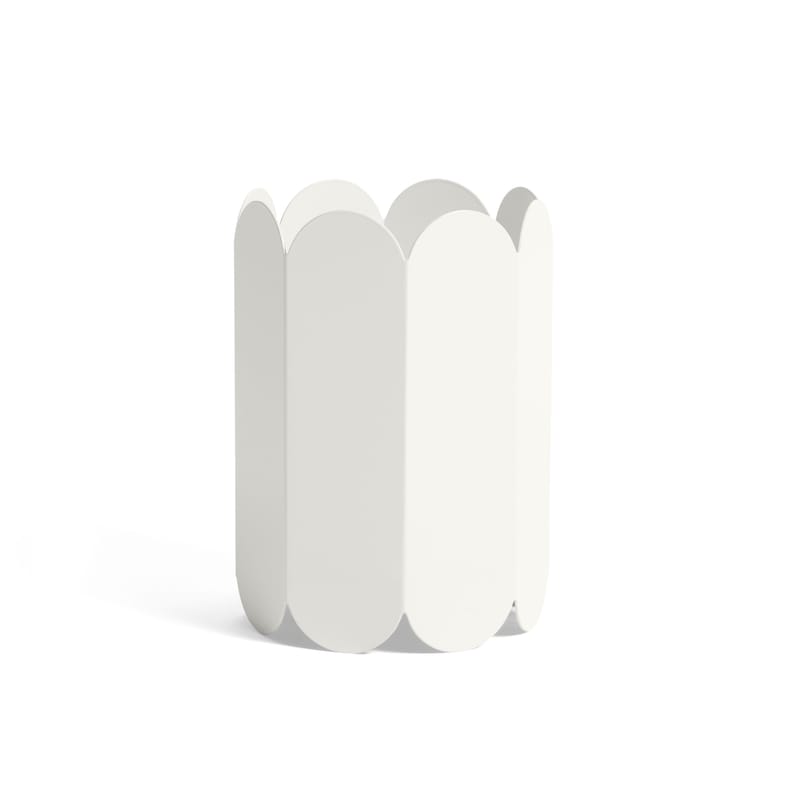 Décoration - Vases - Vase Arcs métal blanc / Ø 17 x H 25 cm - Hay - Blanc - Acier inoxydable