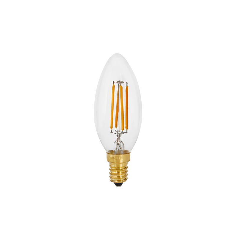 Luminaire - Ampoules et accessoires - Ampoule LED filaments E14 Candle 4W verre transparent / 2500K, 360lm - TALA - Transparent / 4W - Nickel, Verre