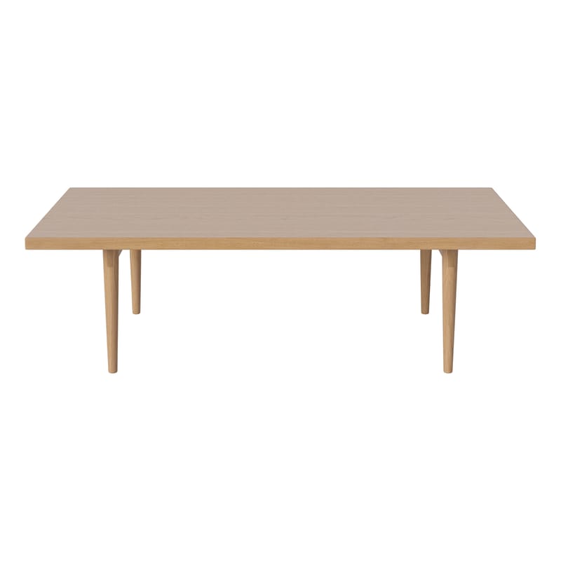 Mobilier - Tables basses - Table basse Berlin bois naturel / 120 x 60 x H 32 cm - Chêne - Bolia - Chêne - Chêne massif huilé, Contreplaqué, Placage chêne laqué