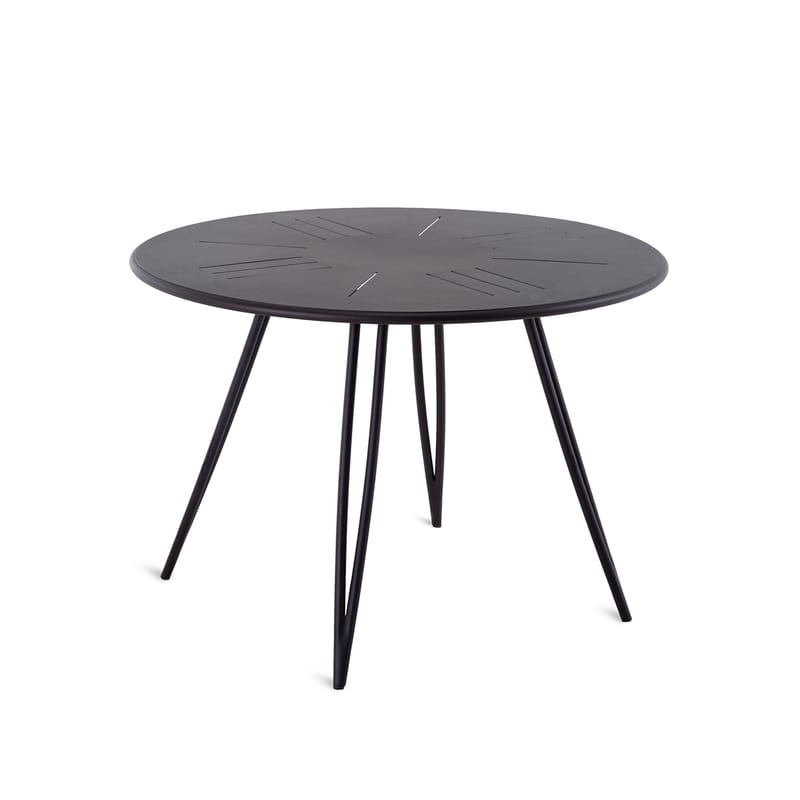 Jardin - Tables de jardin - Table ronde Ariete marron métal / Ø 110 - Unopiu - Bronze - Fer