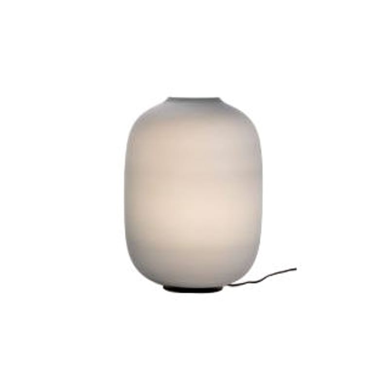 Leuchten - Tischleuchten - Tischleuchte Arya Medium glas grau / H 35 cm - Glas - Cappellini - H 35 cm / Rauchfarben - mundgeblasenes Glas