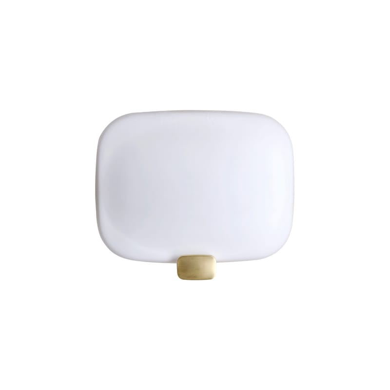 Luminaire - Appliques - Applique Light Me Tender Horizontal LED verre blanc or - DCW éditions - Horizontal / Blanc & or - Aluminium, Verre soufflé