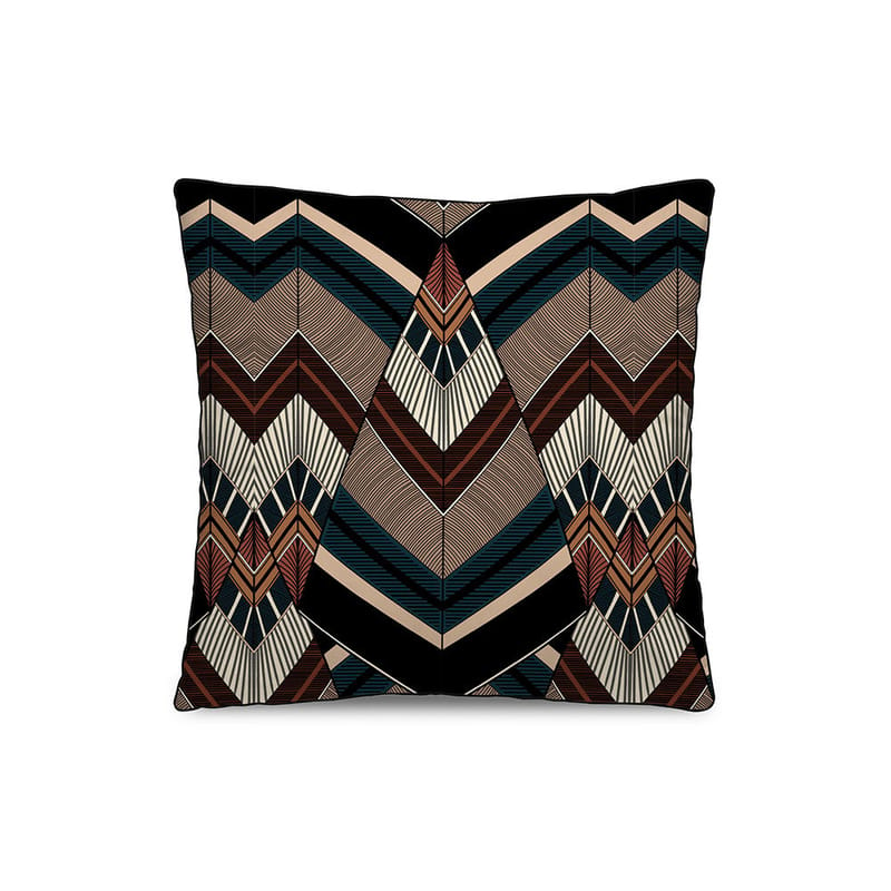 Décoration - Coussins - Coussin Batik tissu multicolore / 45 x 45 cm - Velours - PÔDEVACHE - Ethnique / Multicolore - Polyester, Velours