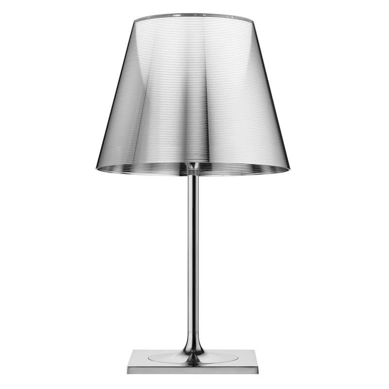 Illuminazione - Lampade da tavolo - Lampada da tavolo K Tribe T2 di Flos - Argento metallizzato - Alluminio lucido, PMMA