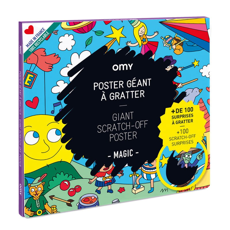 Décoration - Pour les enfants - Poster à gratter Magic papier multicolore / 70 x 100 cm - OMY Design & Play - Magic - Papier
