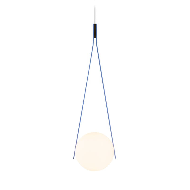 Luminaire - Suspensions - Suspension NomNom Light métal verre bleu / LED - Ø 22 cm - Moooi - Bleu Indigo - Aluminium, Verre