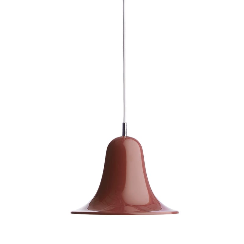 Luminaire - Suspensions - Suspension Pantop métal rouge violet / Ø 23 cm - Verner Panton (1980) - Verpan - Bordeaux brillant - Métal peint