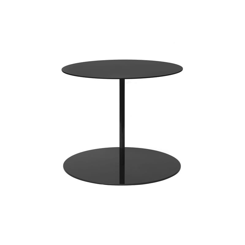 Mobilier - Tables basses - Table basse Gong métal noir / Giulio Cappellini, 2004 - Ø 50 x H 42 cm / Métal - Cappellini - Noir - Métal