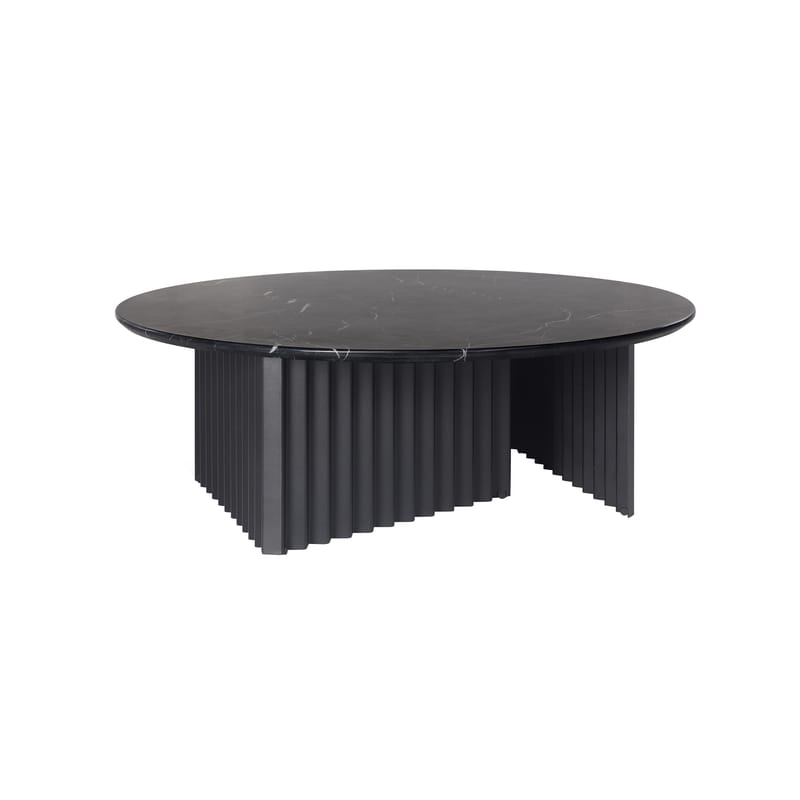 Mobilier - Tables basses - Table basse Plec pierre noir / Marbre - Ø 90 x H 32 cm - RS BARCELONA - Noir - Acier, Marbre