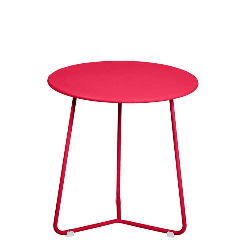 Mobilier - Tables basses - Table d\'appoint Cocotte métal rose / Tabouret - Ø 34 x H 36 cm - Fermob - Rose praline - Acier peint