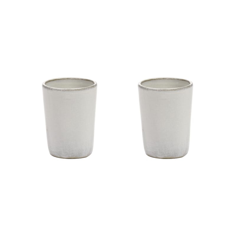 Table et cuisine - Tasses et mugs - Tasse à espresso La Mère céramique blanc / Set de 2 - Serax - Tasses / Blanc cassé - Grès