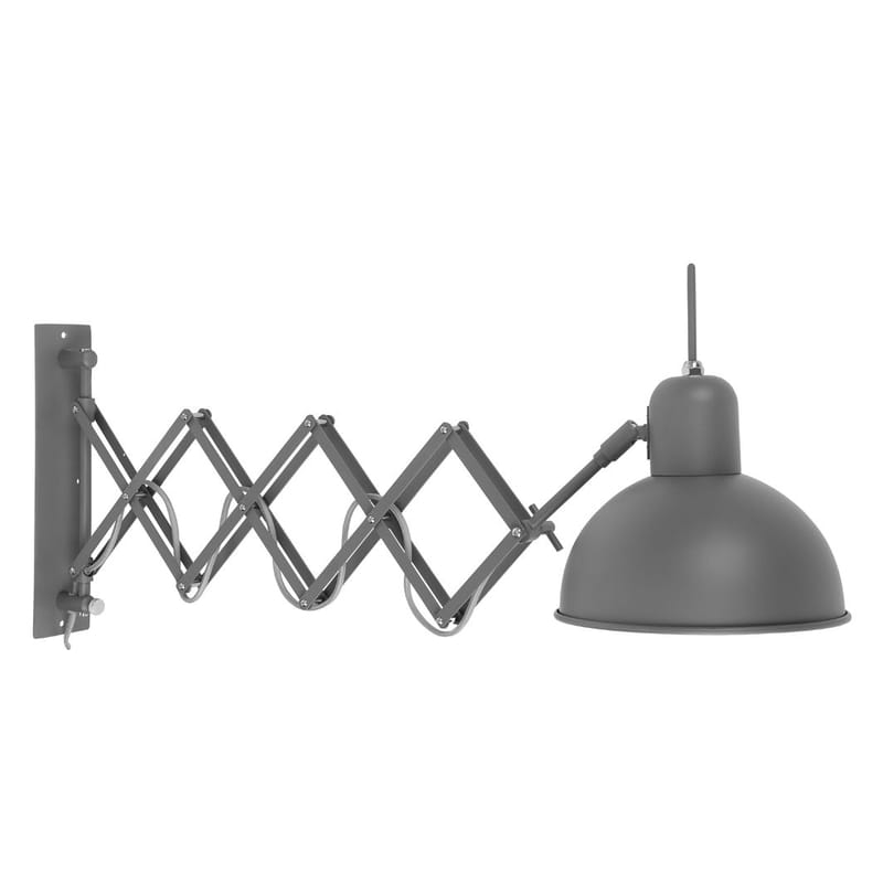 Luminaire - Appliques - Applique avec prise Aberdeen métal gris / Extensible & orientable - It\'s about Romi - Gris-vert mat - Acier peint