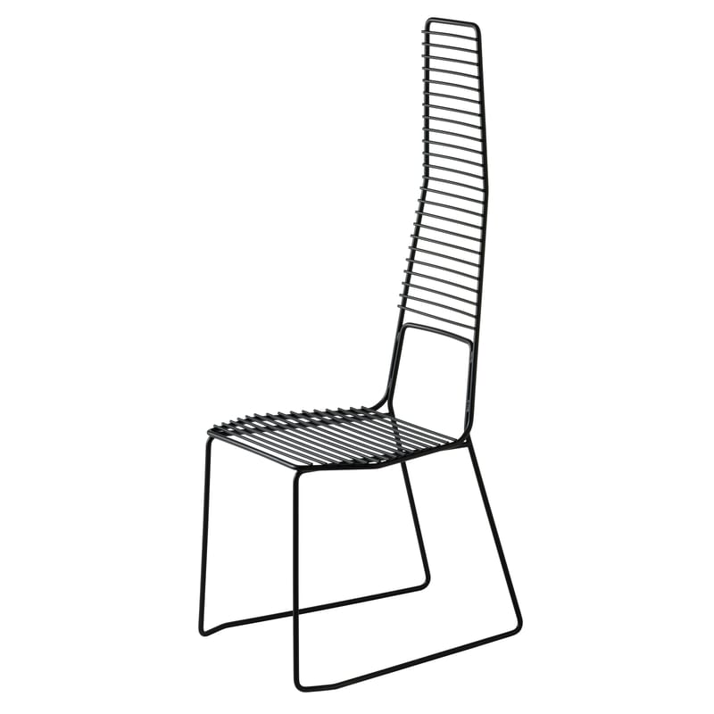 Mobilier - Chaises, fauteuils de salle à manger - Chaise Alieno métal noir - Casamania - Noir - Métal verni