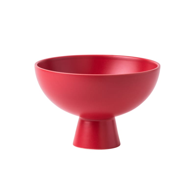 Table et cuisine - Saladiers, coupes et bols - Coupe Strøm Medium céramique rouge / Ø 19 cm - Fait main - raawii - Rouge Salsa - Céramique