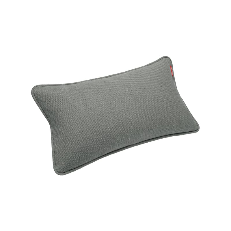 Décoration - Coussins - Coussin Puff Weave tissu gris / 65 x 38 cm - Fatboy - Gris Souris - Acrylique, Dacron, Flocons de mousse, Polyester