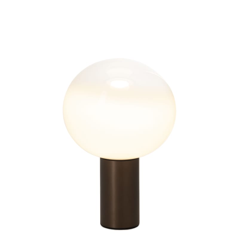 Luminaire - Lampes de table - Lampe de table Laguna verre or métal / Ø 26 x H 38 cm - Artemide - Bronze - Aluminium, Verre soufflé