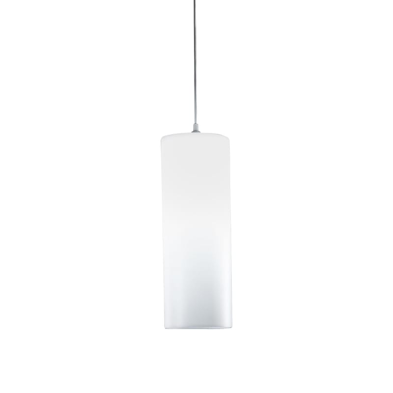 Lighting - Pendant Lighting - Tubo Medium Pendant metal plastic material white H 50 cm - Stamp Edition - Medium / Translucent white - Metal, Polypropylene