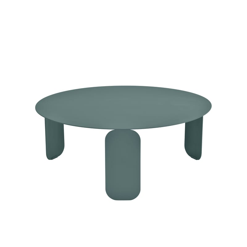 Mobilier - Tables basses - Table basse Bebop métal gris / Ø 80 x H 32 cm - Fermob - Gris orage - Acier, Aluminium
