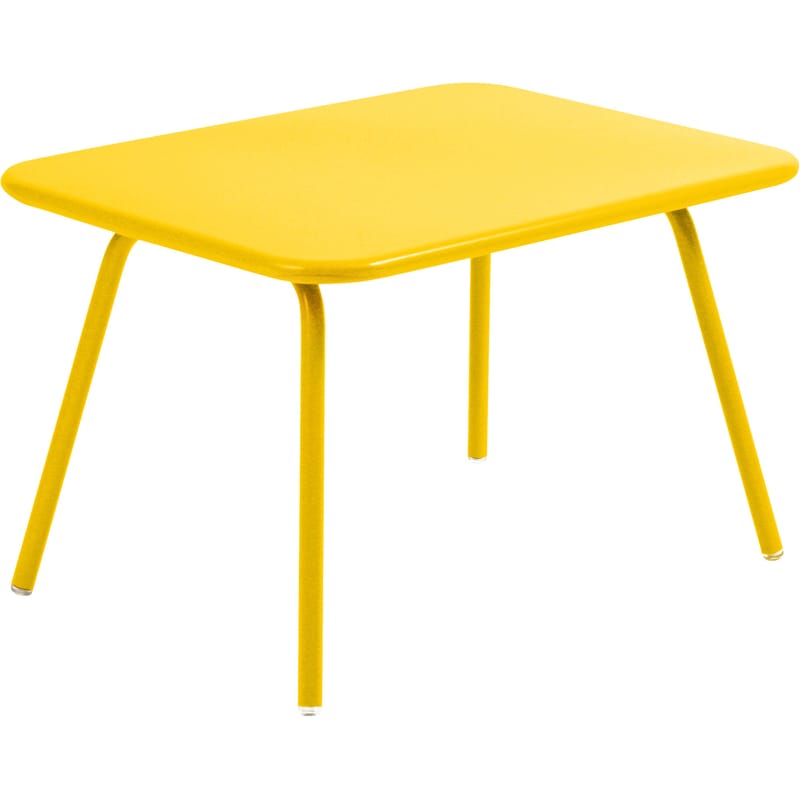 Mobilier - Tables basses - Table enfant Luxembourg Kid métal jaune / 75 x 55 cm - Fermob - Miel - Aluminium laqué