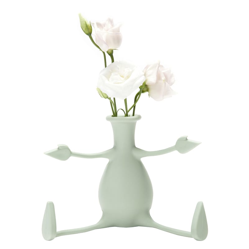 Décoration - Vases - Vase Florino plastique vert / Silicone - Bras et jambes flexibles - Pa Design - Vert clair - Silicone