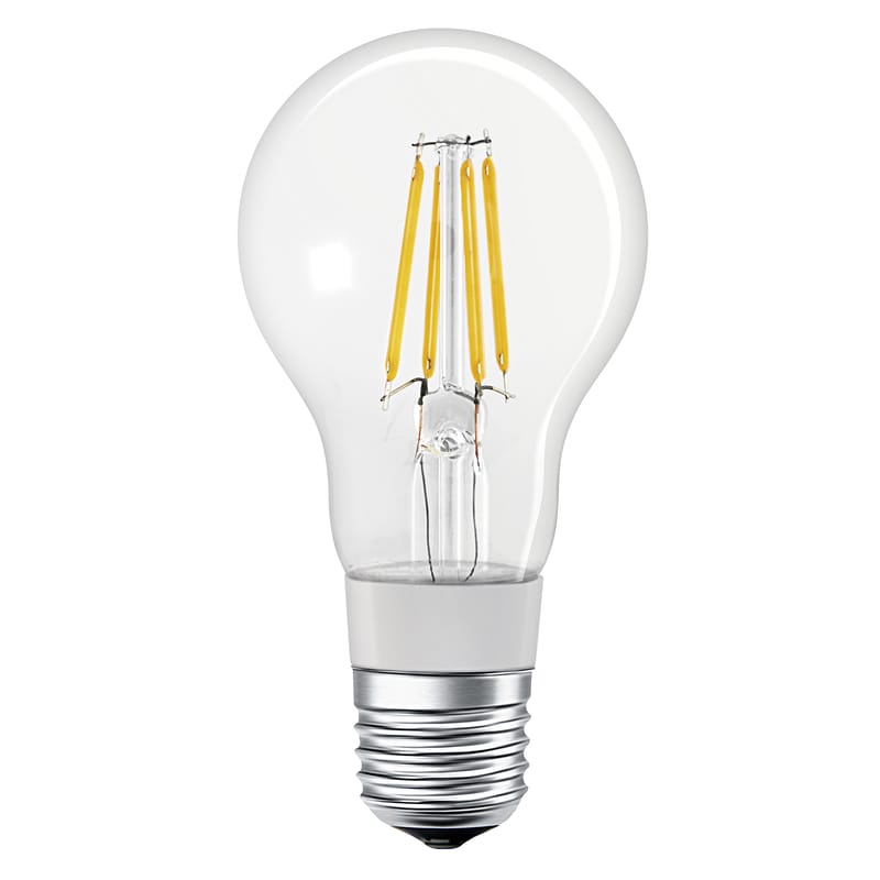 Luminaire - Ampoules et accessoires - Ampoule LED E27 connectée  verre transparent / Smart+ - Filaments Stardard 5,5W=50W - Ledvance - Transparent - Verre