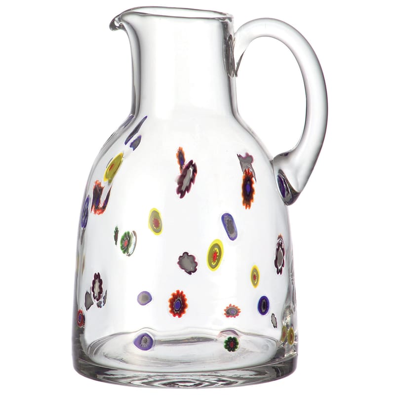 Tableware - Water Carafes & Wine Decanters - Millefiori Carafe glass transparent - Leonardo - Floral pattern - Glass