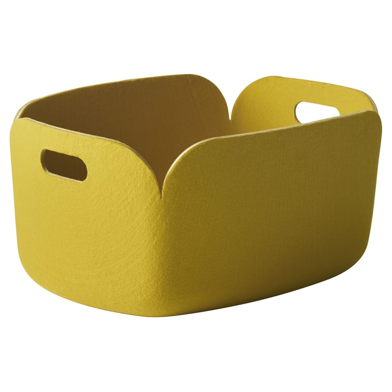 Dekoration - Für Kinder - Korb Restore textil gelb 100% recyceltes Material - Muuto - Gelb - Filz, recycelt