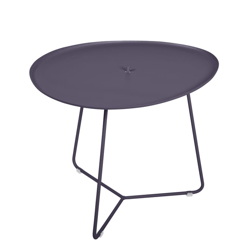 Mobilier - Tables basses - Table basse Cocotte métal violet / L 55 x H 43,5 cm - Plateau amovible - Fermob - Prune - Acier peint