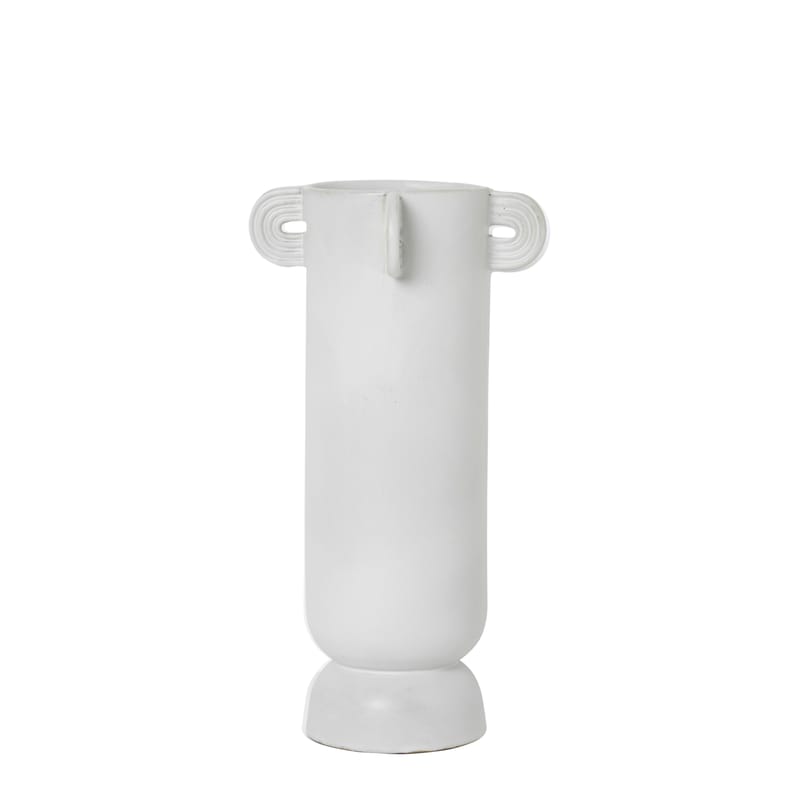 Décoration - Vases - Vase Muses - Calli céramique blanc / Ø 17 x H 31 cm - Ferm Living - Calli / Blanc - Grès émaillé