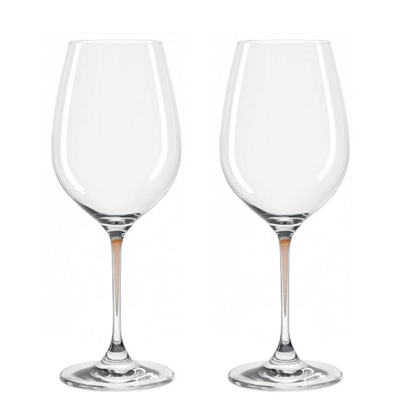 Table et cuisine - Verres  - Verre à vin La Perla verre marron transparent / Set de 2 - Leonardo - Marron - Verre Teqton®