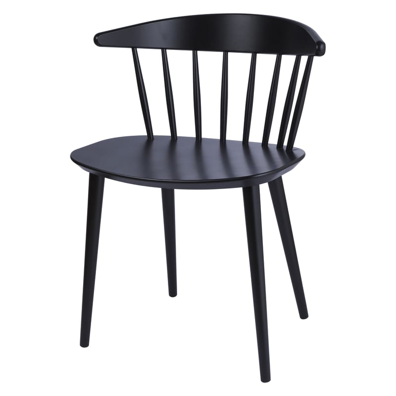 Mobilier - Chaises, fauteuils de salle à manger - Chaise J104 - Hay - Noir - Hêtre massif teinté