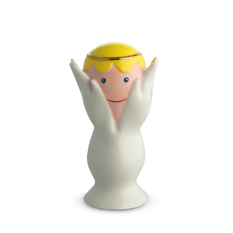 Decoration - Christmas decorations - Angelo Miracolo Christmas crib figure ceramic white / Hand-painted porcelain - Alessi - White - China
