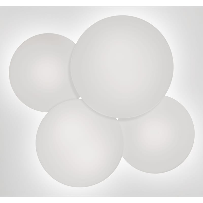 Luminaire - Plafonniers - Plafonnier Puck verre blanc Quadruple / 60 x 53 cm - Vibia - Blanc - Verre soufflé