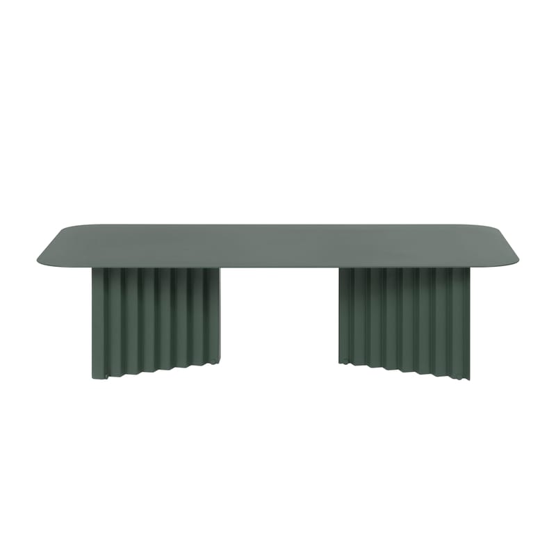 Mobilier - Tables basses - Table basse Plec Large métal vert / 115 x 60 x H 30 cm - RS BARCELONA - Vert - Acier