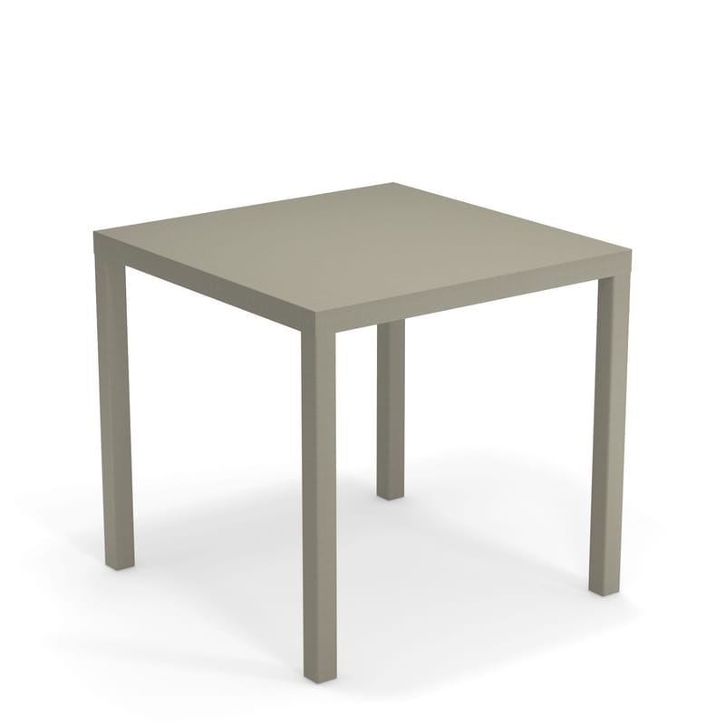 Jardin - Tables de jardin - Table carrée Nova métal gris / 80 x 80 cm - Emu - Gris-vert - Acier verni