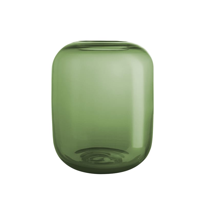 Décoration - Vases - Vase Acorn verre vert / H 16,5 cm - Eva Solo - Vert - Verre soufflé bouche