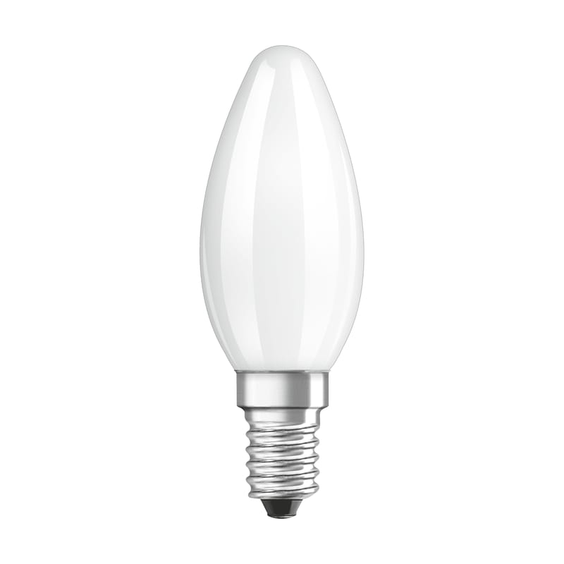 Luminaire - Ampoules et accessoires - Ampoule LED E14  verre blanc / Flamme dépolie - 2,5W=25W (2700K, blanc chaud) - Osram - 2,5W=25W - Verre