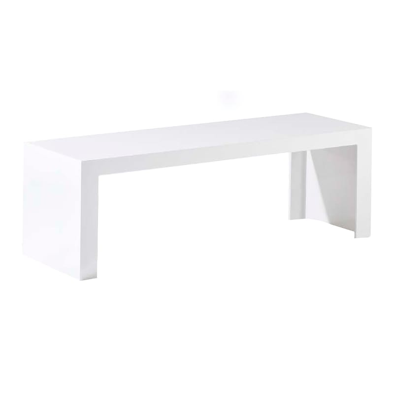 Mobilier - Tables basses - Console basse Invisibles Side plastique blanc / L 120 x H 40 cm - Kartell - Blanc opaque - Polycarbonate