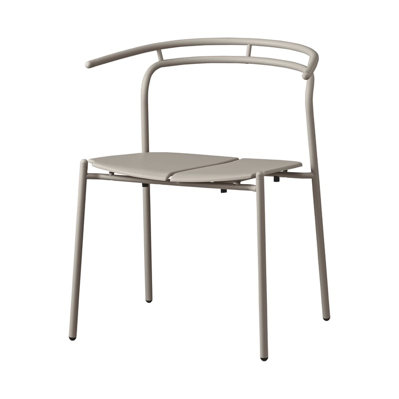 Mobilier - Chaises, fauteuils de salle à manger - Fauteuil Novo métal beige - AYTM - Taupe - Acier revêtement poudre, Aluminium revêtement poudre