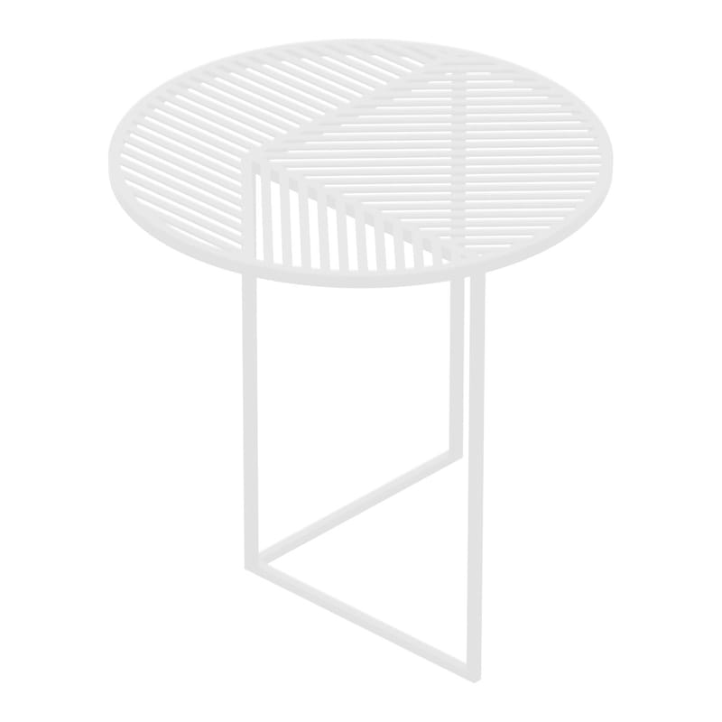 Mobilier - Tables basses - Table basse Iso-A métal blanc / Ø 47 x H 45 cm - Petite Friture - Blanc - Acier thermolaqué
