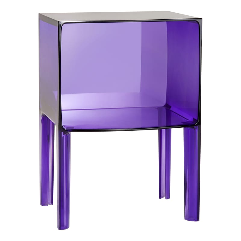 Mobilier - Tables de chevet - Table de chevet Small Ghost Buster plastique violet / L 40 x H 57 cm - Philippe Starck 2010 - Kartell - Violet - PMMA