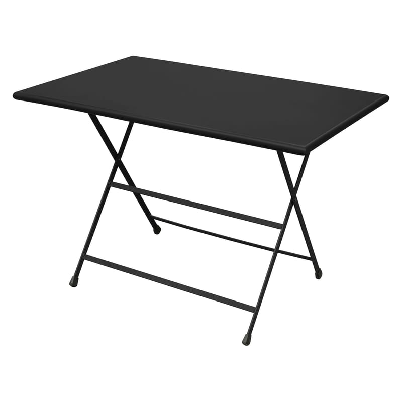 Jardin - Tables de jardin - Table pliante Arc en Ciel métal noir / 110 x 70 cm - Emu - Noir - Acier verni