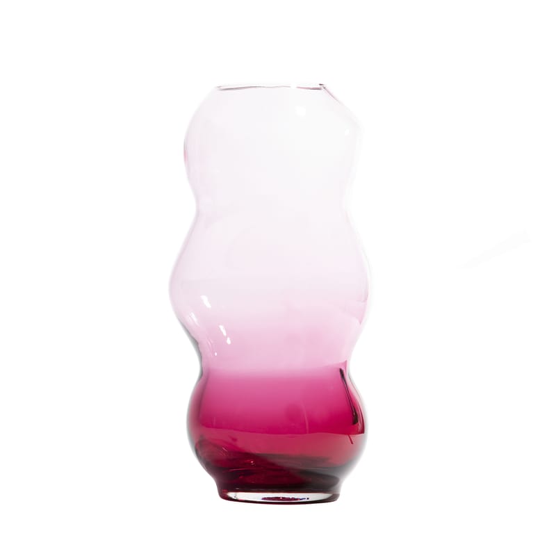 Décoration - Vases - Vase Muse Large verre rose violet / Cristal de Bohême - Ø 15 x H 31 cm - Fundamental Berlin - Rubis - Cristal de Bohême