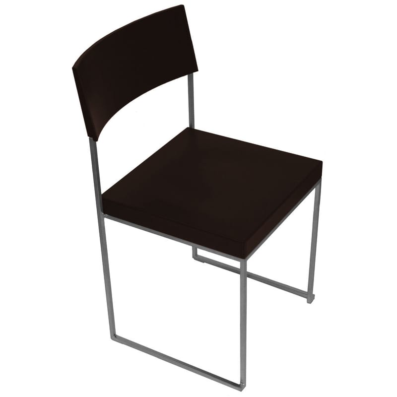 Mobilier - Chaises, fauteuils de salle à manger - Chaise empilable Cuba bois naturel - Lapalma - wengé - Acier, Hêtre teinté