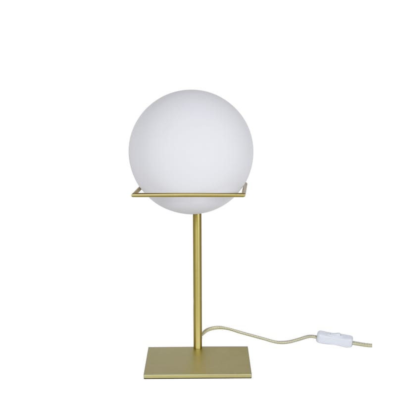 Luminaire - Lampes de table - Lampe de table Gin métal verre blanc or - ENOstudio - Blanc & or - Acier, Verre soufflé