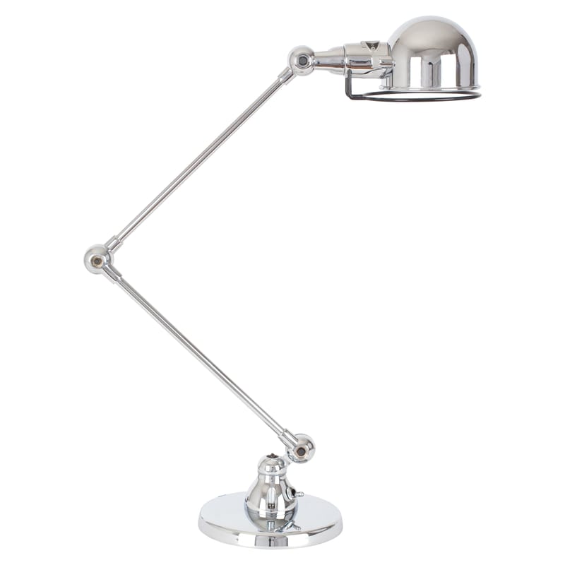 Décoration - Pour les enfants - Lampe de table Signal métal / 2 bras - H max 60 cm - Jieldé - Chromé brillant - Acier inoxydable chromé