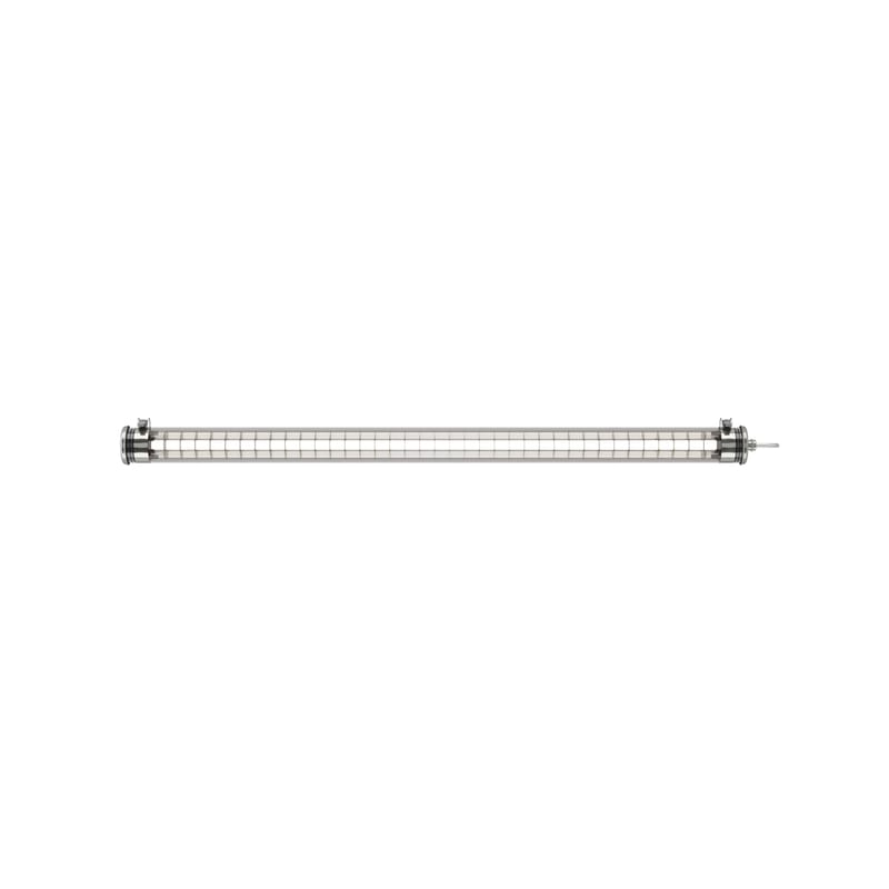 Lighting - Wall Lights - Purcell Outdoor wall light metal silver / Pendant & ceiling light - L 100 cm - SAMMODE STUDIO - Steel frame / Silver strips - Anodized aluminium, Polycarbonate, Stainless steel