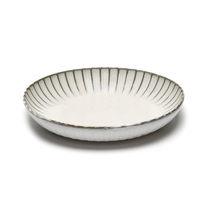 Tableware - Serving Plates - Inku Salad bowl ceramic white / Ø 27 x H 5 cm - Serax - Ø 27 cm / White - Enamelled sandstone