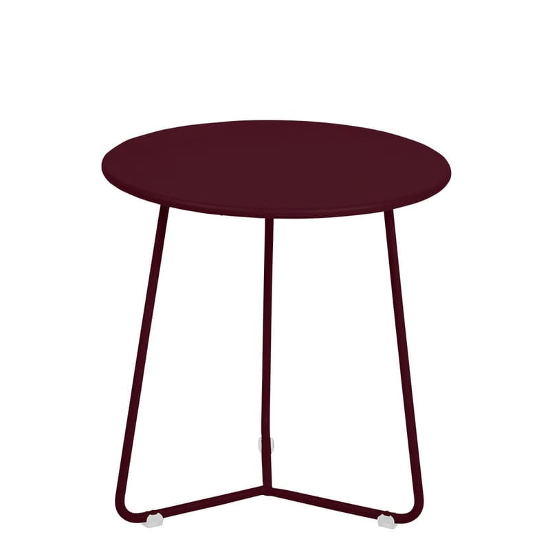 Mobilier - Tables basses - Table d\'appoint Cocotte métal violet / Tabouret - Ø 34 x H 36 cm - Fermob - Cerise noire - Acier peint