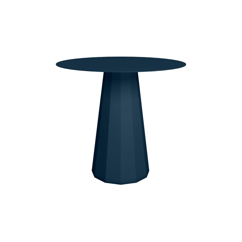 Mobilier - Tables - Table ronde Ankara INDOOR métal bleu / Ø 80 cm - Acier - Matière Grise - Denim - Acier laqué époxy